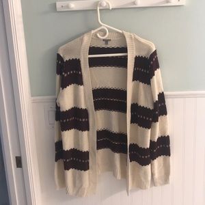 White and Maroon cardigan